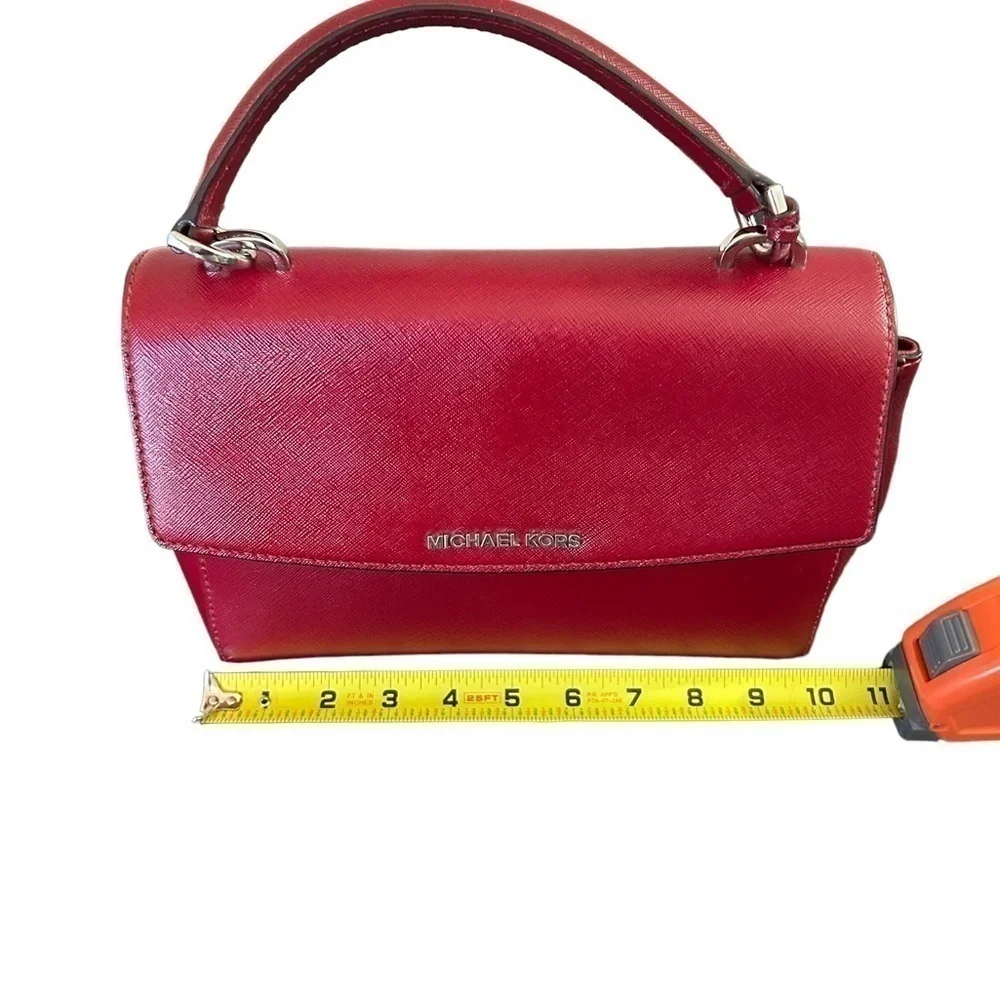 Michael Kors Ava Small Leather Satchel Cherry • Pre-Owned​